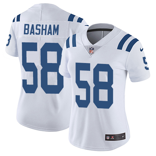 Indianapolis Colts #58 Limited Tarell Basham White Nike NFL Road Women Vapor Untouchable jerseys->washington redskins->NFL Jersey